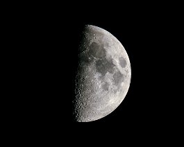 First Quarter Moon Technically taken about 14 hours after first quarter on July 27, 2020 at 10:30 pm EDT. Equipment used includes "Nona," the Tele Vue NP101is in Owl Observatory....