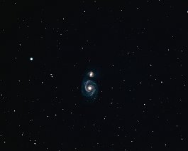 Whirlpool Galaxy (M51) Acquired on September 15, 2018 with a William Optics FLT-132 refractor and ZWO ASI294MC Pro CMOS camera on a Celestron CGX German equatorial mount. Total...