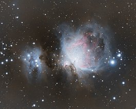 Orion Nebula (M42) Famed emission nebula located in Orion's sword about 1,344 light-years distant. Acquired from Mattawan, MI on December 22, 2019. Equipment includes an...
