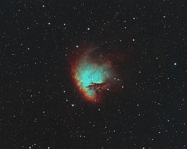 Pac-Man Nebula (NGC 281) Images were acquired over 4 nights between Sept. 2 and Nov. 6, 2021 from Mattawan. Equipment includes an Astro-Tech AT72EDII refractor (with 0.8× focal reducer)...