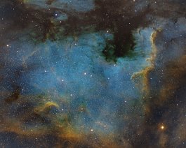 North America Nebula Emission nebula located about 2,590 light-years away in the constellation Cygnus. Acquired from Mattawan, MI on September 3, 6 and 18, 2020. Equipment includes...