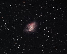 Crab Nebula (M1) A 45-minute total exposure of the famous supernova remnant taken 11/12/01.