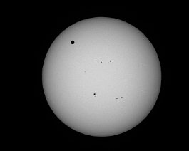 2012 Transit of Venus Transit of Venus: Image created at 7:30 pm EDT on June 5, 2012 at Warren Dunes State Park. North is at the top. Equipment used includes an 8