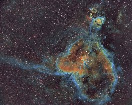 Heart Nebula NB Emission nebula located 7,500 light-years away in the constellation Cassiopeia. Taken from Walkerville, Michigan in the Huron-Manistee National Forest....