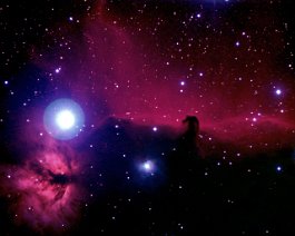 Horsehead Nebula Horsehead Nebula (Barnard 33) in emission nebula IC 434 & Flame Nebula (NGC 2024) in Orion.