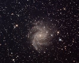 Fireworks Galaxy Equipment includes an iOptron 8-inch aperture, 1620 mm focal length Ritchey-Chretien telescope and ZWO ASI533MC Pro CMOS camera on a Rainbow Astro RST-135...